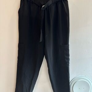 Elizabeth and James Black Cargo Pants with Belt